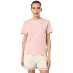 Koszulka damska Fila Lignano. Czerwone t-shirty damskie Fila, uniwersalny, bez wzorów, z materiału, bez kołnierzyka. Za 85.99 zł.