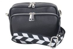 Listonoszka skórzana BARBERINI'S czarna 944-1. Czarne shopper bag damskie Barberinis, bez wzorów, ze skóry, bez dodatków. Za 239.99 zł.