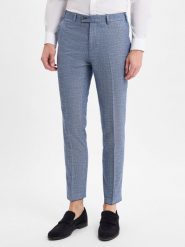 Finshley & Harding Spodnie - Mitch Mężczyźni wiskoza niebieski, 58. Niebieskie spodnie materiałowe męskie Finshley & Harding, bez wzorów, z tkaniny. Za 249.95 zł.