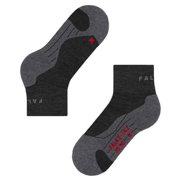 Krótkie skarpety damskie Falke TK2 Explore. Szare skarpetki damskie Falke, bez wzorów, z elastanu. Za 155.50 zł.