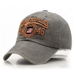 Czapka z Daszkiem (Bejsbolówka) - Pako Jeans - Styl Retro, Szara. Niebieskie czapki męskie Pako Jeans, bez wzorów, z bawełny, retro. Za 55.00 zł.