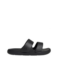 Sandały ZNSORY. Czarne sandały damskie Adidas, bez wzorów, bez obcasa. Za 219.00 zł.