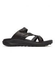 Merrell Skórzane klapki "District 4" w kolorze czarnym rozmiar: 41. Czarne klapki damskie MERRELL, bez wzorów, bez obcasa. Za 205.93 zł.