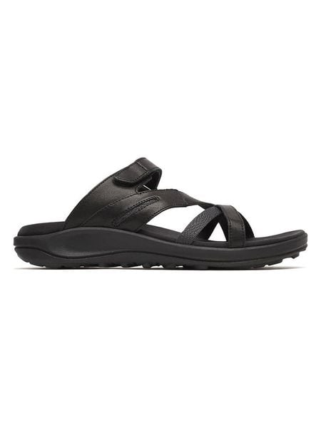 Merrell Skórzane klapki "District 4" w kolorze czarnym rozmiar: 37. Czarne klapki damskie MERRELL, bez wzorów, bez obcasa. Za 183.59 zł.