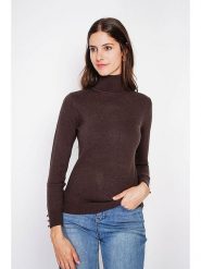 C& Jo Golf w kolorze brązowym rozmiar: 38. Brązowe golfy damskie C& Jo, bez wzorów, ze splotem, bez ramiączek. Za 117.73 zł.