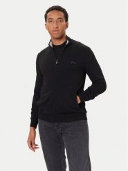 Guess Kardigan M5YR28 Z0122 Czarny Slim Fit. Czarne kardigany męskie Guess, m, z aplikacjami, z syntetyku, bez kołnierzyka. Za 399.99 zł.