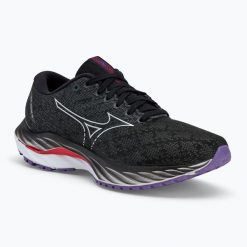 Buty do biegania damskie Mizuno Wave Inspire 19 black/ silver/ bitsweet. Czarne obuwie do biegania damskie Mizuno, mizuno wave. Za 289.99 zł.