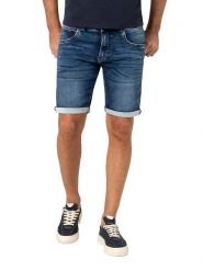 Timezone Szorty dżinsowe - Slim fit - w kolorze granatowym rozmiar: W33. Niebieskie szorty męskie Timezone, z jeansu, bez kołnierzyka. Za 140.53 zł.