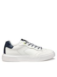 Geox Sneakersy J Nettuno J55AWA 8554 C0899 M Biały. Białe buty sportowe chłopięce Geox, ze skóry, bez zapięcia. Za 289.99 zł.