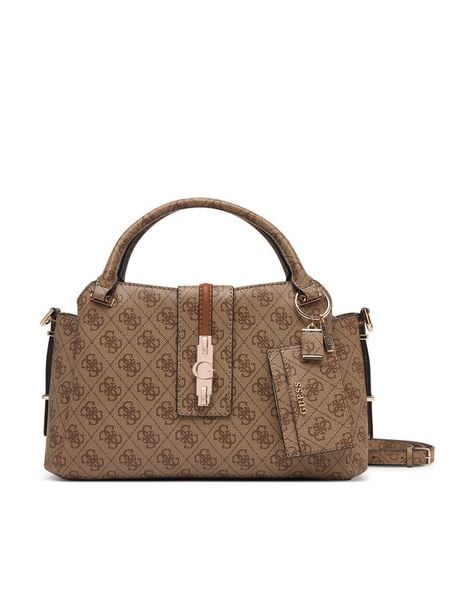 Guess Torebka Yvonne Logo HWSG23 78060 Brązowy. Brązowe torebki klasyczne damskie Guess, z aplikacjami, ze skóry, bez dodatków. Za 634.99 zł.