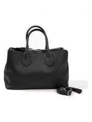 Lia Biassoni Skórzany shopper bag w kolorze czarnym - 42 x 29 x 15 cm rozmiar: onesize. Czarne shopper bag damskie Lia Biassoni, bez wzorów, z materiału, przez ramię, bez dodatków. Za 404.99 zł.