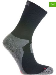 Seger Skarpety funkcyjne (2 pary) "Outdoor Coolmax" w kolorze szaro-czarnym rozmiar: 46-48. Czarne skarpetki męskie Seger, bez wzorów, z materiału. Za 43.99 zł.