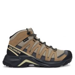 Trekkingi Salomon. Brązowe obuwie trekkingowe damskie Salomon. Za 649.99 zł.