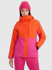 4F Kurtka narciarska w kolorze pomarańczowym rozmiar: M. Pomarańczowe kurtki narciarskie i snowboardowe damskie 4f, m, bez wzorów, bez kaptura, narciarskie. Za 359.45 zł.