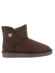 Blackfield Botki zimowe "Cayuga" w kolorze ciemnobrązowym rozmiar: 40. Brązowe botki damskie Blackfield, na zimę, z materiału, z okrągłym noskiem, bez obcasa, na platformie, bez zapięcia. Za 134.53 zł.