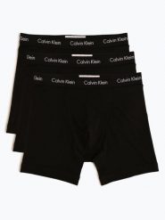 Calvin Klein Obcisłe bokserki pakowane po 3 szt. Mężczyźni Bawełna czarny, S. Czarne bokserki męskie CALVIN KLEIN, bez wzorów, z bawełny. Za 199.95 zł.