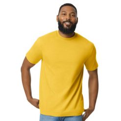 Koszulka Unisex Dla Dorosłych Softstyle Midweight. Niebieskie bluzki damskie Gildan, s, bez wzorów, sportowe, bez kołnierzyka, bez ramiączek. Za 33.99 zł.