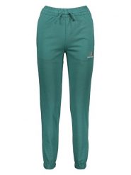 New Balance Spodnie dresowe "Uni-ssentials" w kolorze zielonym rozmiar: XXS/XS. Zielone spodnie dresowe damskie New Balance, xs, bez wzorów, z dresówki. Za 96.60 zł.