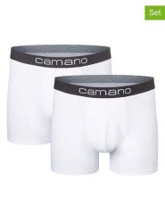 Camano Bokserki (2 pary) w kolorze białym rozmiar: XXL. Białe bokserki męskie camano, bez wzorów. Za 39.31 zł.