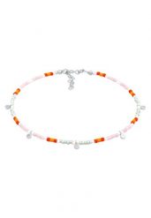 Elli Damski wisiorek z płytką kolorowe koraliki w srebrze próby 925 Sterling Silver Bransoletki na nogę 1 ct. Szare bransoletki damskie Elli, srebrne. Za 248.99 zł.