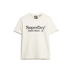 Metalikowa koszulka casual dla kobiet Superdry Venue. Brązowe t-shirty damskie Superdry., xs, bez wzorów, bez kołnierzyka. Za 154.65 zł.