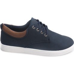 Granatowe Trampki Męskie Casual 655 Granatowy. Niebieskie trampki i tenisówki męskie ButyModne, bez wzorów, bez zapięcia. Za 68.00 zł.