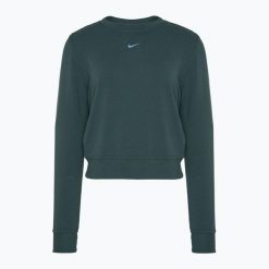 Bluza damska Nike Dri-FIT One Crew Neck French Terry. Zielone bluzy bez kaptura damskie Nike. Za 219.99 zł.