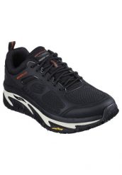 Buty do chodzenia męskie Skechers Arch Fit Road Walker. Czarne buty sportowe na co dzień męskie Skechers, z materiału, bez zapięcia, trekkingowe. Za 379.99 zł.