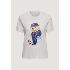 Koszulka crop top Kobieta ONLY Onlmaeve Life S/S Reg Tee Cs Jrs. Białe t-shirty damskie Only, s, bez wzorów, z bawełny, bez kołnierzyka. Za 154.20 zł.