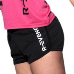 Szorty damskie Fitness, czarny. Czarne spodenki sportowe damskie R-EVENGE, bez wzorów, sportowe. Za 161.00 zł.