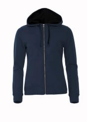 Clique Classic Hoody Full Zip Women – damska bluza z kapturem – dark navy. Niebieskie bluzy z kapturem damskie CLIQUE, l, z bawełny. Za 238.39 zł.