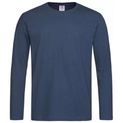 Koszulka Z Długim Rękawem Unisex Comfort Dla Dorosłych. Niebieskie t-shirty damskie Stedman, bez wzorów, bez kołnierzyka. Za 86.99 zł.