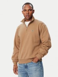 Lacoste Bluza SH8866 Brązowy jasny Regular Fit. Brązowe bluzy bez kaptura męskie Lacoste, m, z bawełny. Za 639.99 zł.
