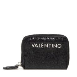 Portfel Valentino. Czarne portfele damskie Valentino, bez wzorów. Za 129.99 zł.