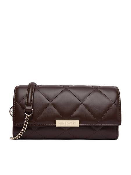 Nine West Torebka CEO-MONTANA-LDA7800A Brązowy. Brązowe torebki klasyczne damskie Nine West, bez wzorów, z materiału, wizytowe, bez kołnierzyka, bez ramiączek. Za 179.99 zł.