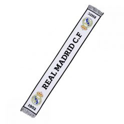 Real Madryt szalik kibica Knitted Scarf 3RD RM4BUF3 wielokolorowy. Białe szaliki i kominy damskie Real Madrid, bez wzorów. Za 99.00 zł.