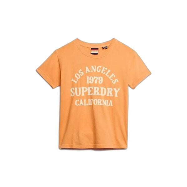 Koszulka damska Superdry Surf. Brązowe bluzki damskie Superdry., bez wzorów, bez kołnierzyka. W wyprzedaży za 141.80 zł.