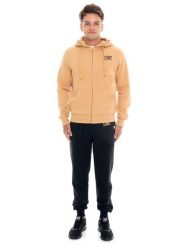 Bluza z bawełna z kaptur na co dzień na siłownię. Brązowe bluzy sportowe męskie LEONE 1947 APPAREL, xl, z bawełny. Za 471.52 zł.