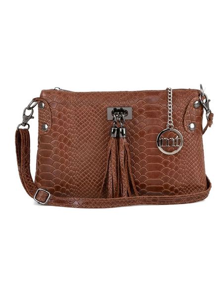 Mia Tomazzi Skórzana torebka "Navigli" w kolorze brązowym - 22 x 15 x 4 cm rozmiar: onesize. Brązowe torebki klasyczne damskie Mia Tomazzi, bez wzorów, z materiału, bez dodatków. Za 144.24 zł.