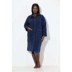 Damskie Szlafrok polarowy stójka zamek błyskawiczny z recyklingu. Niebieskie szlafroki damskie Ulla Popken, plus size, bez wzorów, z materiału, plus size. Za 279.99 zł.