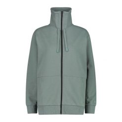 Kurtka dresowa damska na zamek błyskawiczny CMP. Zielone kurtki damskie CMP, bez wzorów, z dresówki, bez kaptura. Za 308.00 zł.