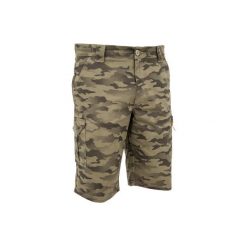 Bermudy myśliwskie 500 camo halftone. Brązowe szorty męskie SOLOGNAC, bez wzorów, z bawełny, sportowe. Za 59.99 zł.