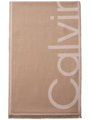 Calvin Klein Szalik Kobiety wiskoza brązowy|beżowy, ONE SIZE. Brązowe szaliki i kominy damskie CALVIN KLEIN, bez wzorów, z wiskozy. Za 249.95 zł.