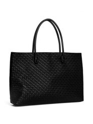 Pieces Shopper bag "Annika" w kolorze czarnym - 45 x 30 x 9 cm rozmiar: onesize. Czarne shopper bag damskie Pieces, bez wzorów, z materiału, na ramię, bez dodatków. Za 119.95 zł.