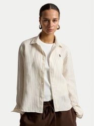 Polo Ralph Lauren Koszula 211935130504 Beżowy jasny Relaxed Fit. Brązowe koszule damskie Polo Ralph Lauren, s, bez wzorów, ze lnu, bez kołnierzyka, bez ramiączek. Za 859.99 zł.
