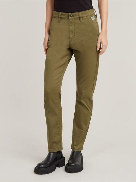 G-Star Spodnie chino w kolorze khaki rozmiar: W29/L32. Brązowe spodnie materiałowe damskie G-Star, bez wzorów, retro. Za 210.95 zł.