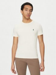 Polo Ralph Lauren T-Shirt 710671438421 Écru Slim Fit. Koszulki polo męskie Polo Ralph Lauren, m, bez wzorów, z bawełny, bez ramiączek. Za 209.99 zł.