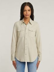 G-Star Koszula w kolorze beżowym rozmiar: M. Brązowe koszule damskie G-Star, m, bez wzorów, z bawełny, retro, bez kołnierzyka, bez ramiączek. Za 184.45 zł.