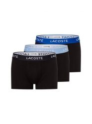 Lacoste Obcisłe bokserki pakowane po 3 szt. Mężczyźni Dżersej czarny, L. Czarne szorty męskie Lacoste, bez wzorów, z bawełny. Za 209.95 zł.
