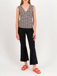Blutsgeschwister Top "Mon Soleil Cache" w kolorze czarno-czerwono-białym rozmiar: XL. Białe topy damskie Blutsgeschwister, xl, bez wzorów, z bawełny, bez kołnierzyka. Za 109.78 zł.